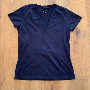 J. Crew Cotton V Neck Tee